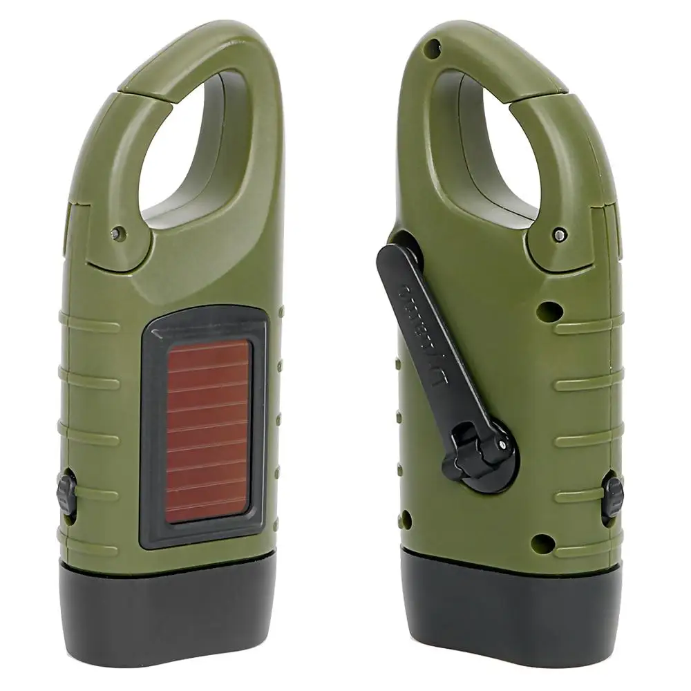 Portable LED Flashlight Hand Crank Dynamo Torch Lantern Professional Solar Power Tent Light for Outdoor Camping Mountaineering | Освещение