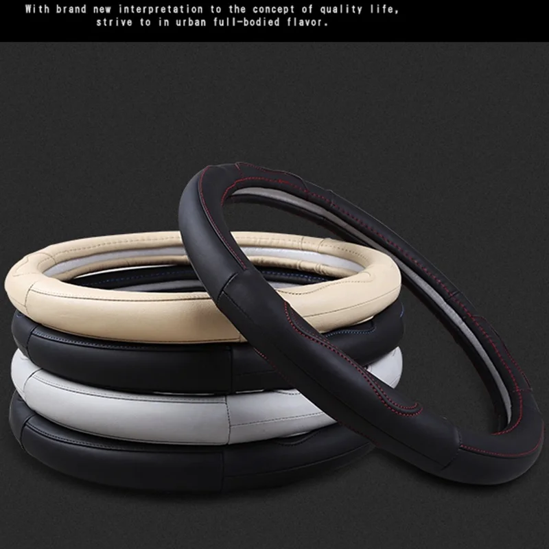 Чехол на рулевое колесо кожаный чехол автомобильные аксессуары 38/36/39 см для Ford Focus