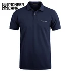 Пионерский лагерь брендовая одежда Для мужчин рубашки поло Для мужчин Бизнес Повседневное одноцветное мужской рубашки поло короткий рукав высокое качество натуральный хлопок