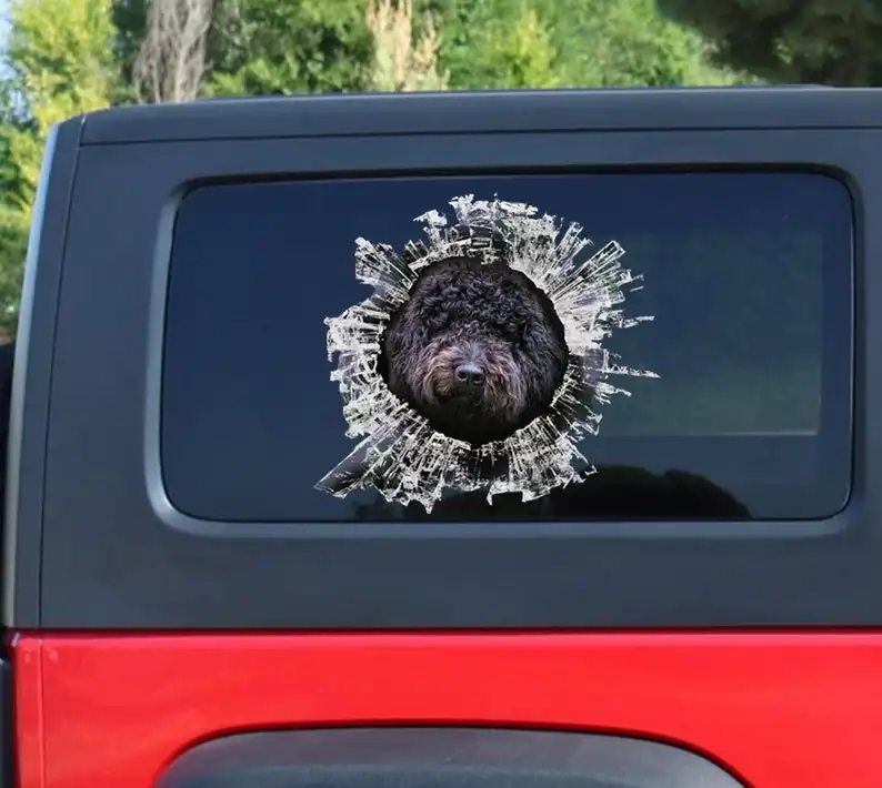 

2021 Black Labradoodle window decal , car sticker, black labradoodle sticker