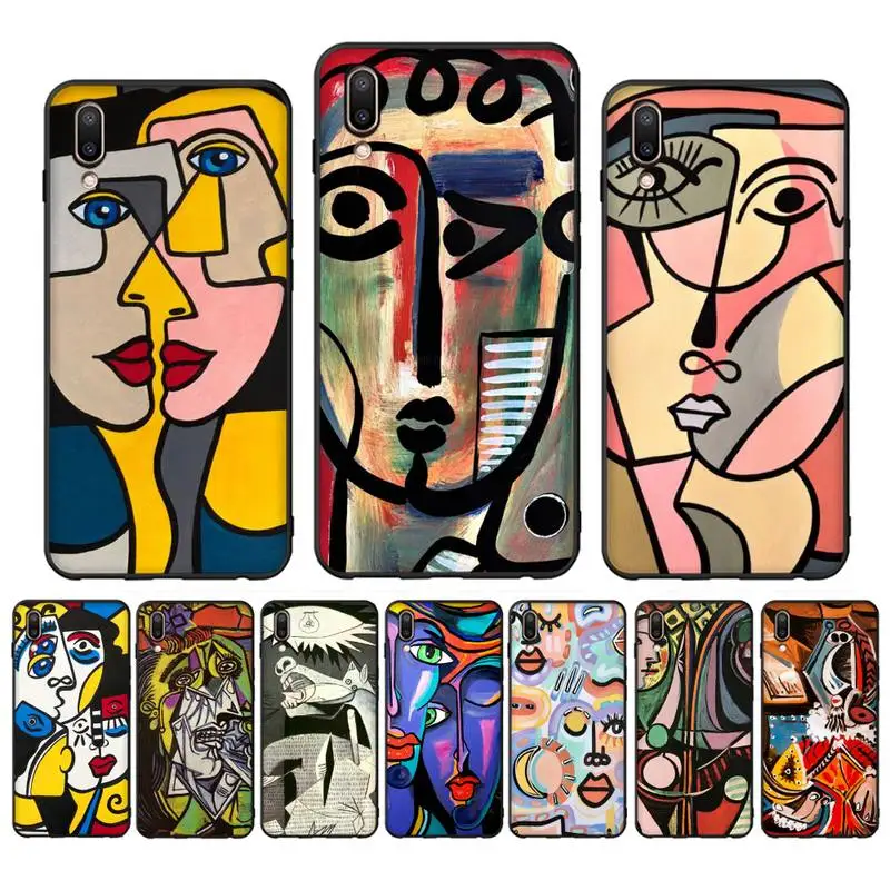 

Picasso abstract Art painting Phone Case Case For Oppo Reno Realme C3 6Pro Cover For vivo Y91C Y17 Y19 Funda Capa