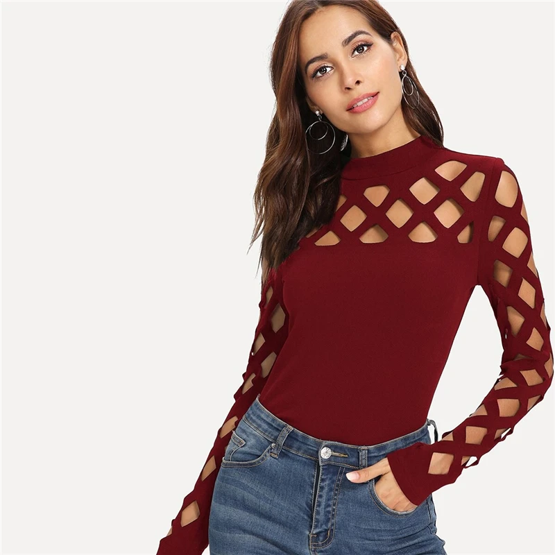 SHEIN, уличная одежда, вечерние, элегантные, сексуальные, рабочая одежда, квадратный вырез, на плечах, облегающая, осенняя, женская, офисная, женская футболка, Топ