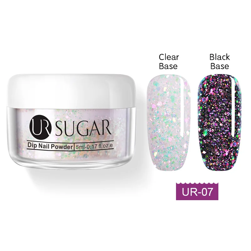 5ml Ur Sugar 5/30 мл Хамелеон погружения порошки без лампы для лечения голографический Блестящий градиент вышит французский естественной сухости ногтей маникюр - Цвет: 5ml