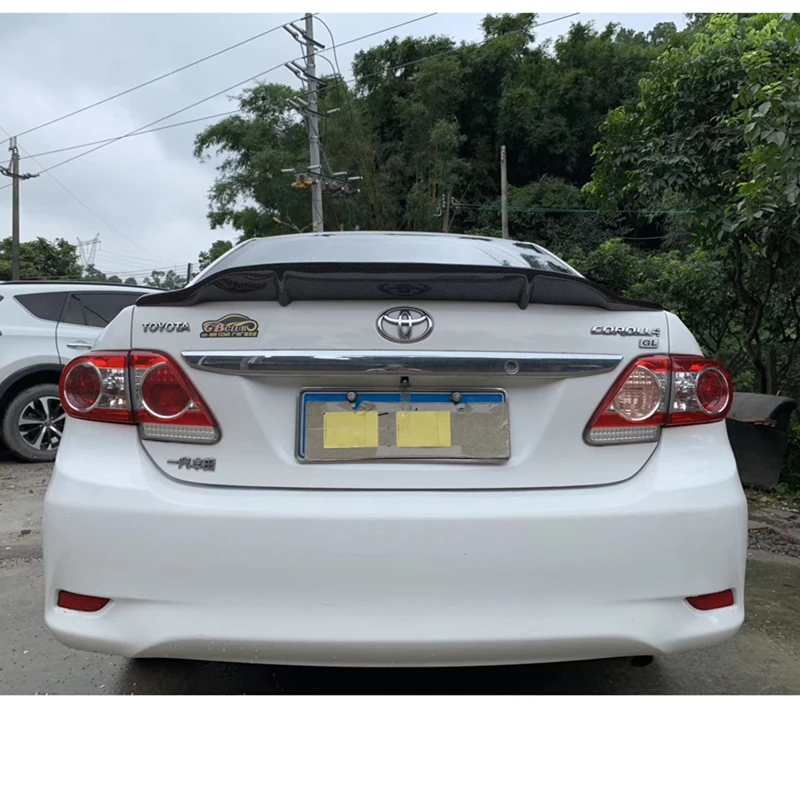 Для Toyota corolla спойлер 2006 07 08 09 10 11 12 2013 год Настоящее глянцевое углеродное волокно