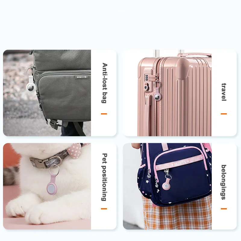 

For Apple Airtags Liquid Silicone Protective Sleeve For Apple Locator Tracker case Anti-lost Device Keychain Accessories