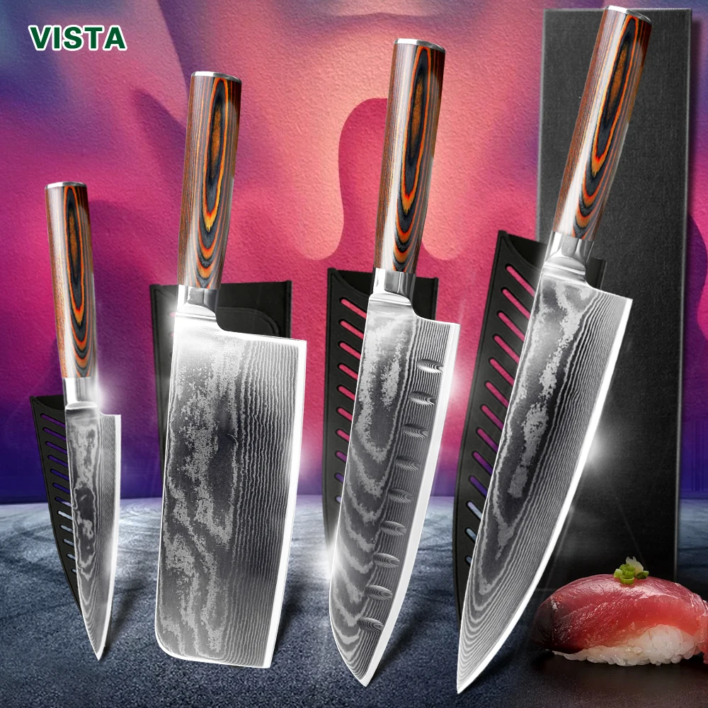 

Damascus Knives DV8 67 Layer Chef Knife Japanese Kitchen Knife Damascus Stainless Steel Knives Ultra Sharp Micarta Handle