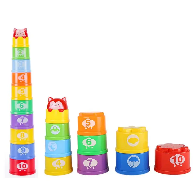 

1 Set Toddler Bath Stacking Cups for Baby and Kids Montessori Stackable Nesting Water Toys