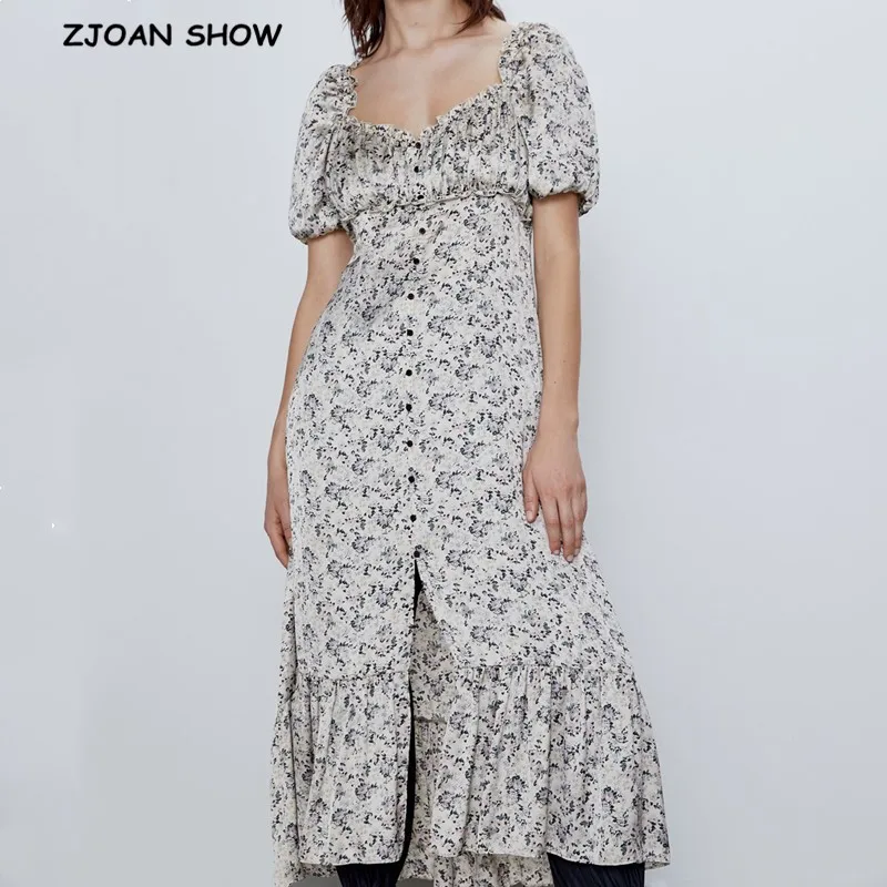 Женское платье с коротким рукавом маленькое однобортное во французском стиле на