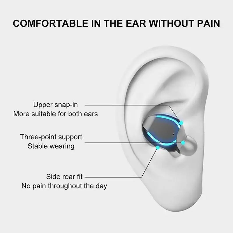 F9-8 Bluetooth 5.0 TWS Earphone Digital Display Headsets Touch Button LED Wireless Earphones True Earbuds Stereo Headphones | Электроника