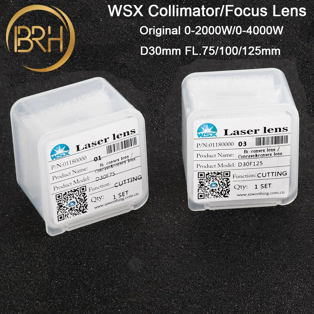 WSX Волокна Лазерная коллиматорный/Фокусирующая линза D30 F75/100/125 мм 2 шт./компл. 1064nm кварцевые плавленый силикон HSG лазерная машина