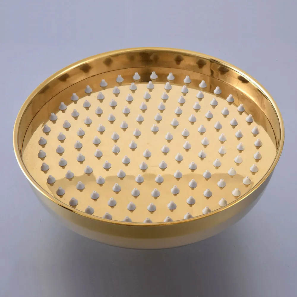 

Polished Gold Color Brass Bathroom Rainfall Top Spray Rain Shower Head Accessories（Standard G1/2".）dsh264