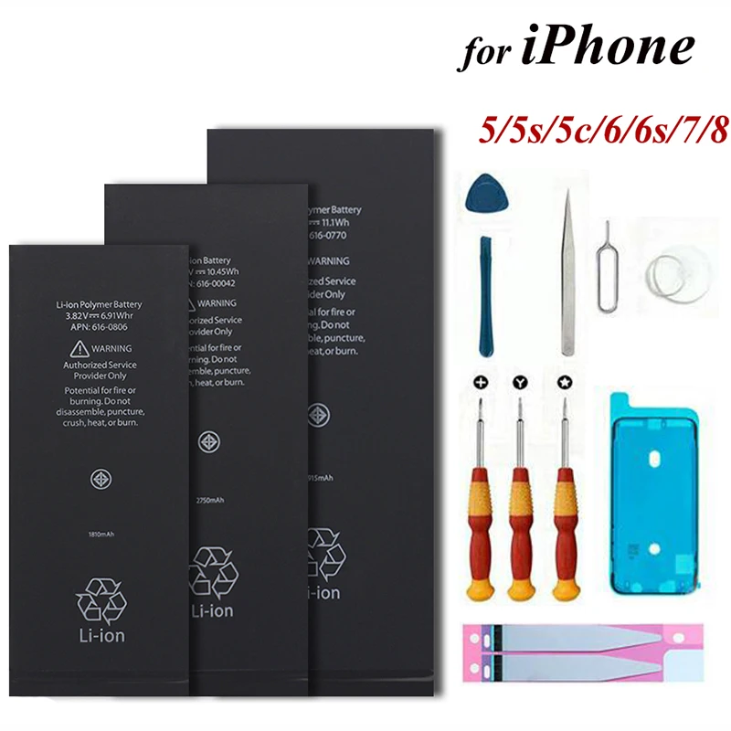 Аккумулятор NENG для iPhone 5 5S 5C 6 6S 7 8 сменный литиевый аккумулятор большой емкости