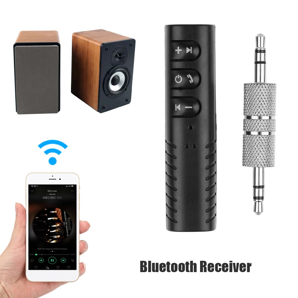 Bluetooth-аудиоприемник 3 5 мм AUX-зажим музыкальный Bluetooth ресивер адаптер для наушников