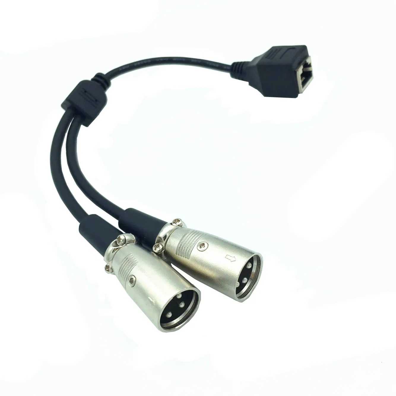 2* XLR 3 Pin Male To RJ45 Female Network Adapter Short Connector Cable 25cm | Компьютеры и офис