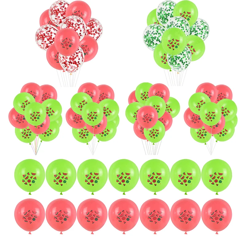 

10 Pcs 12 Inch Confetti Red Green Latex Balloons Commemorate Birthday Party Wedding Balloons Decorations Baby Shower Decor Props