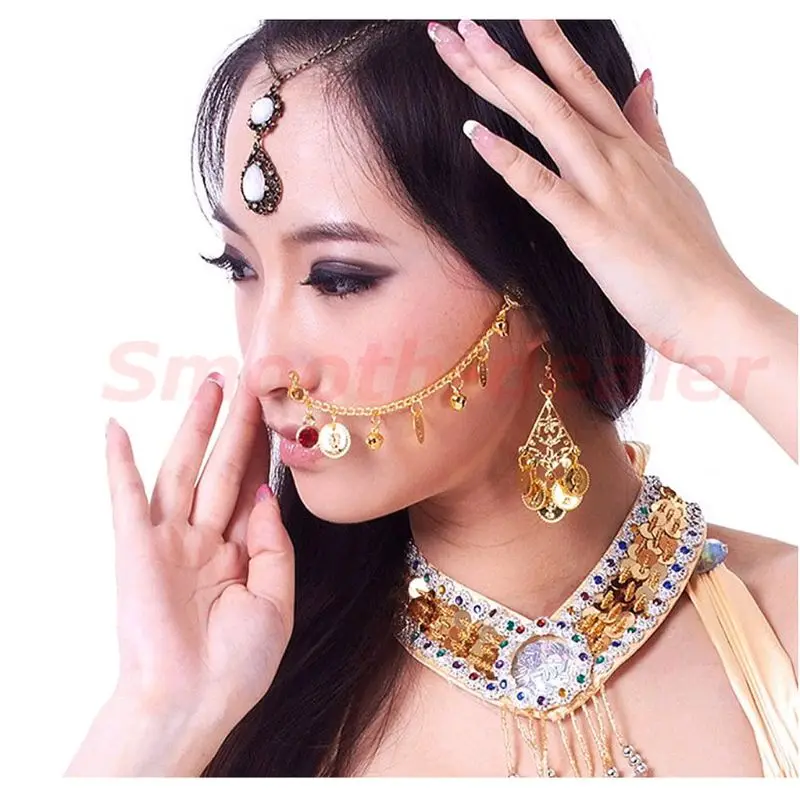 Индийский танец живота модные ювелирные изделия Свадебный зажим на нос кольцо