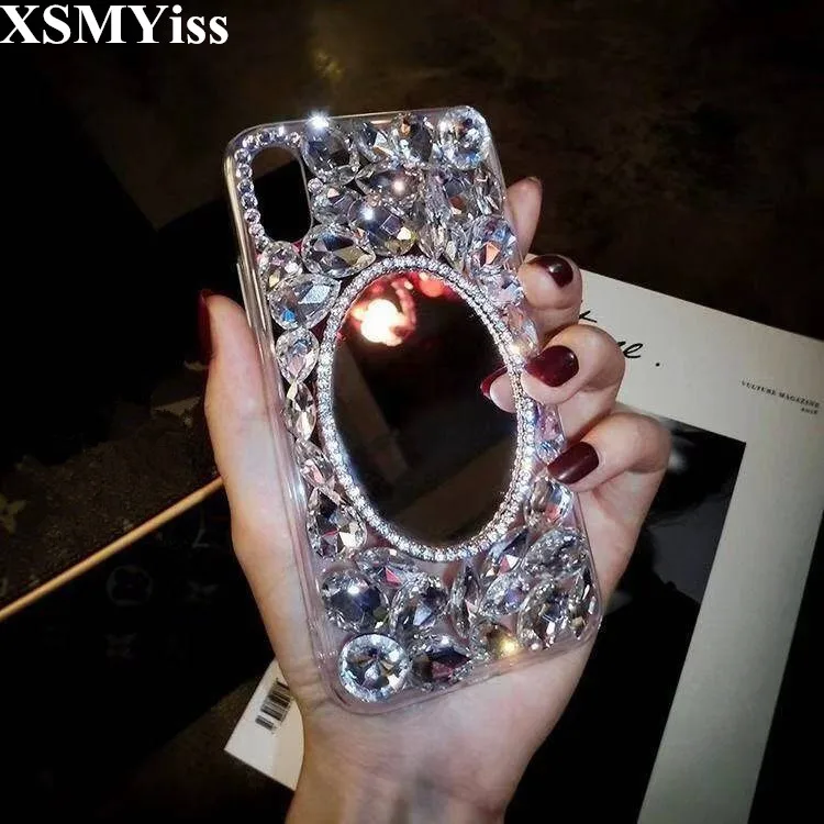 Чехол для телефона XSMYiss iphone X XS MAX XR 6 6S 7 8 PLUS роскошные женские блестящие зеркальные