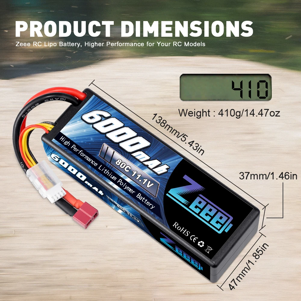 Zeee 11,1 V 6000mAh 3S 80C Lipo аккумулятор с штекером Deans RC зарядное устройство для RC автомобиля грузовика Truggy FPV самолета RC вертолета