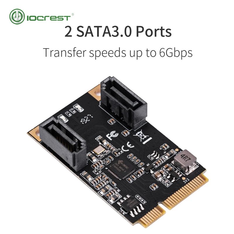 iocrest 2 порта sata iii полная высота mini pcie 30 gen3