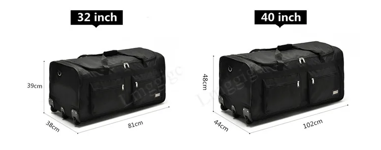 

fashion new 32"40" Inch super large rolling luggage bag, trolley travel bag canvas,suitcase for unisex, convenient trolley case,