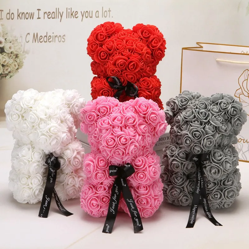 

Teddy bear of roses Valentine's Day present home decoration accessories wedding decorative flowers Christmas girlfriend gifts