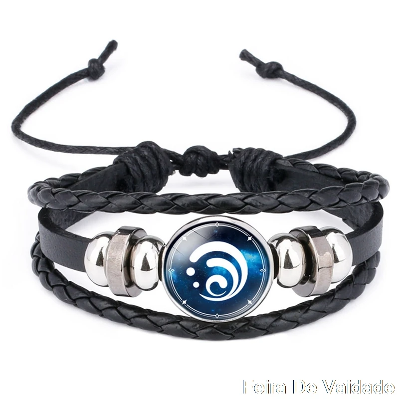 Ударная игра Genshin реквизит для косплея браслет с глазами Бога водой ветром гром