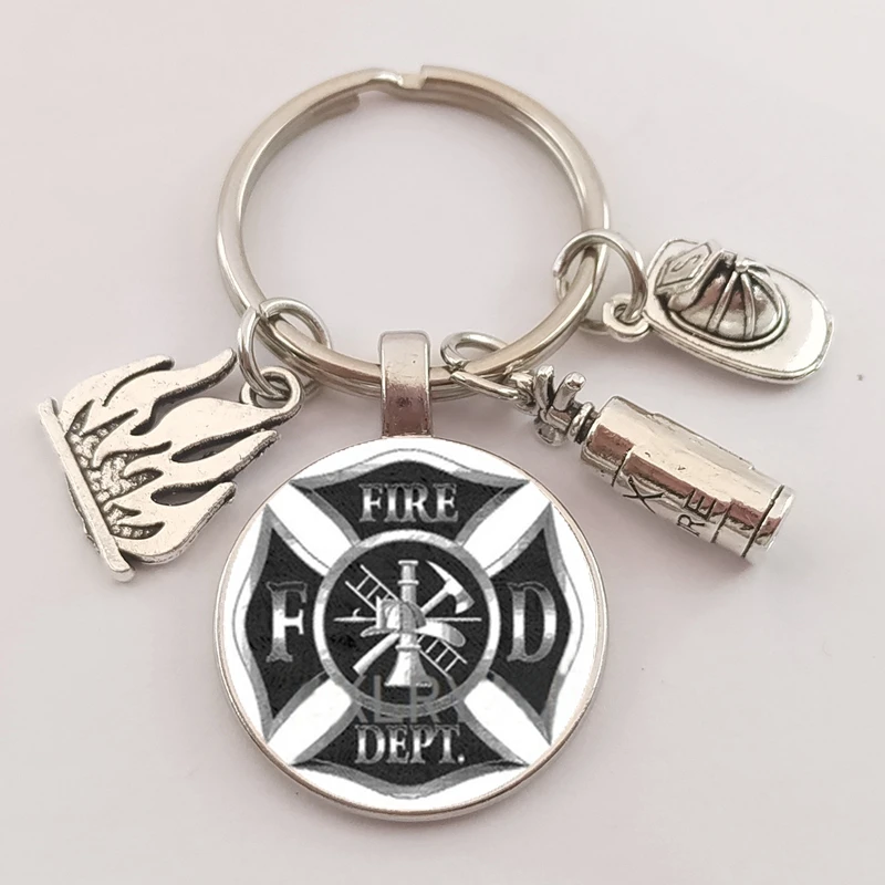 New fashion charm fireman tools glass keychain accessories | Украшения и аксессуары
