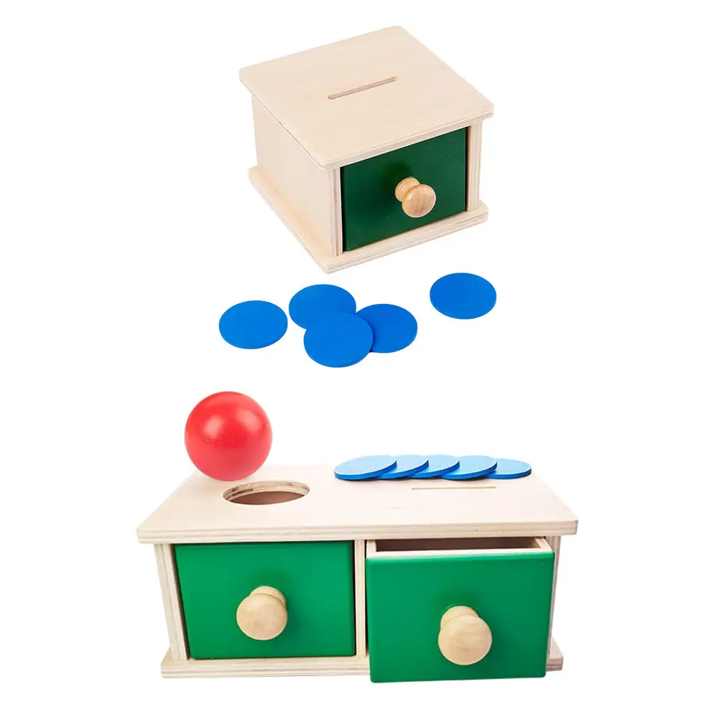 

Infant Coin Box Montessori Permanence Preschool Learning Toddler Materials for Gifts Baby Preschool