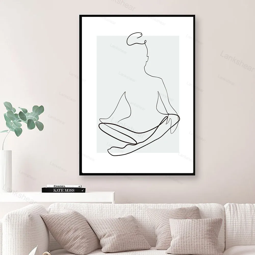 

Abstract Lady Line Drawing Picture Home Decor Nordic Canvas Painting Wall Art Figure Body Hand Posters and Print for Living Room