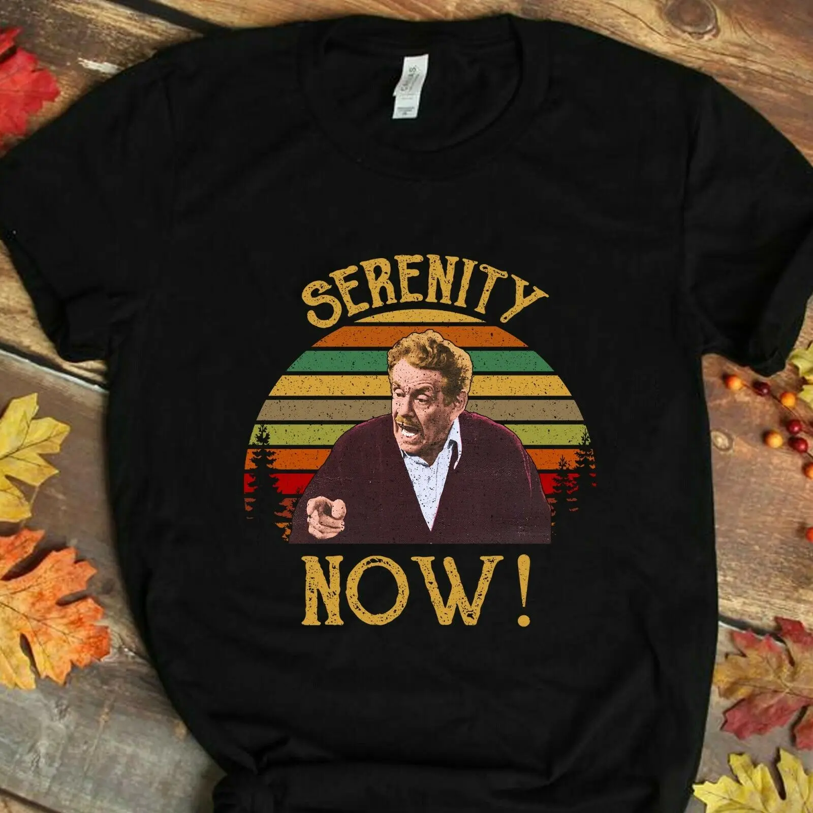 Рубашка Serenity Now Фрэнк кострофа Винтажная футболка сериал Seinfeld TV унисекс S-3XL |