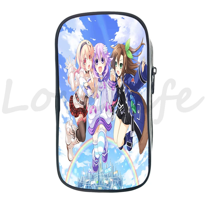 Neptunia Аниме карандашей пенал для студентов мультфильм Карандаш Чехол дети милые