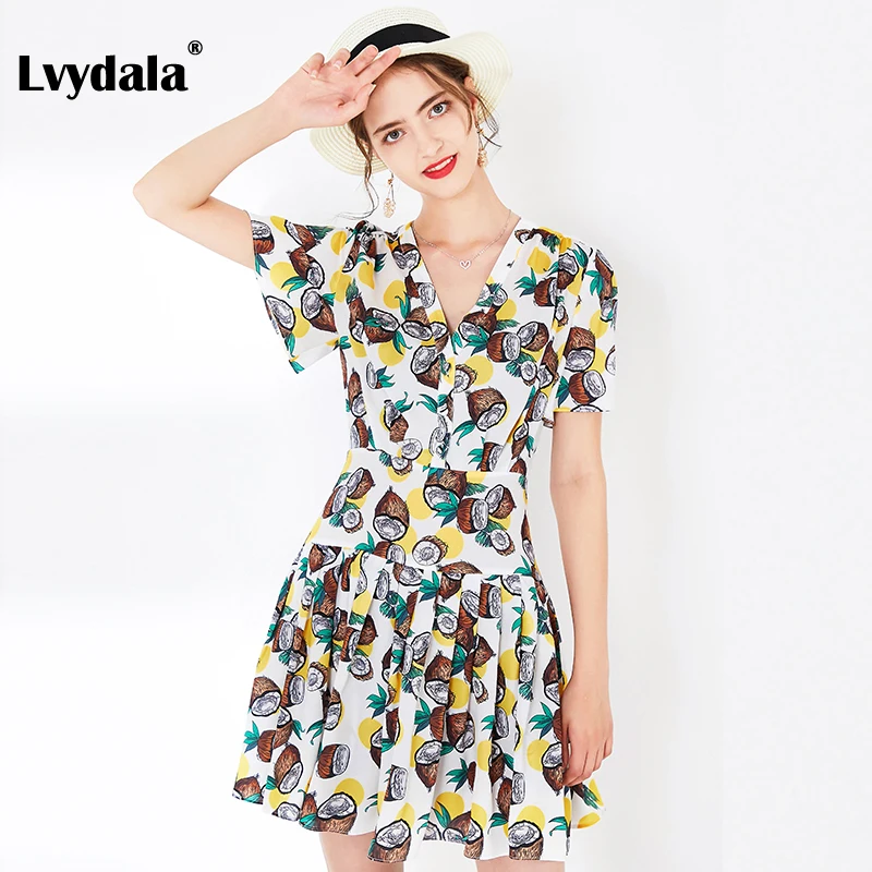 Lvydala Подиумные модные летние праздничные платья женские повседневные