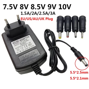 7 5v 8v 8 5v 9v 10v ac dc power adapter 1 5a 2a 2 5a 3a adaptor adaptador universal 7 5 8 8 5 9 10 v volt power supply conveter free global shipping