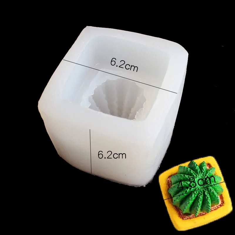 J076 Multi-slim silicone mold DIY plaster clay mold candlestick mold - Цвет: J076