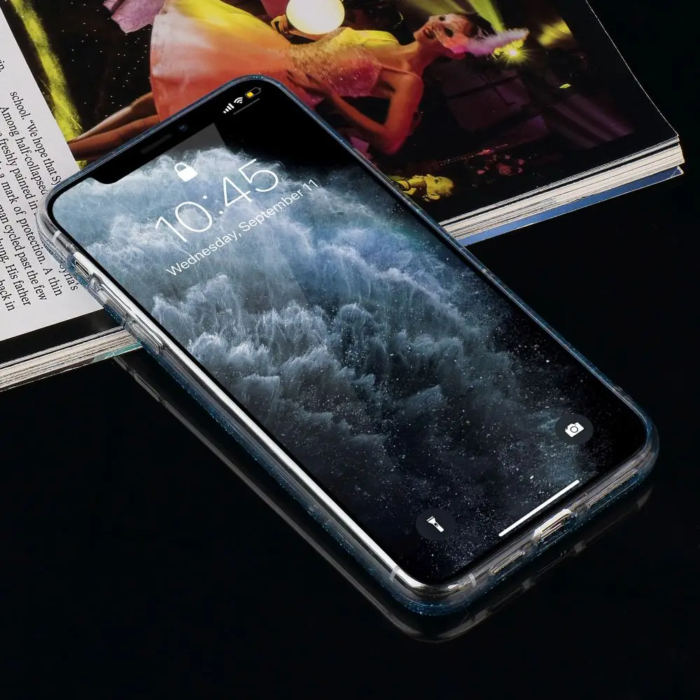 LAPOPNUT Блестящий силиконовый чехол для телефона IPhone 12 Mini 11 Pro Max X Xr Xs 7 Plus 8 6S 6 5 5S