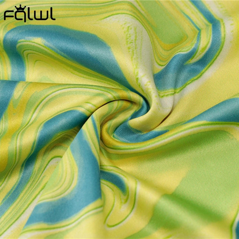 

FQLWL Sleeveless Backless Crop Top And Ruched Skirts Women Summer Sexy Party Print 2 Two Piece Sets Ladies Matching Sets Outfits