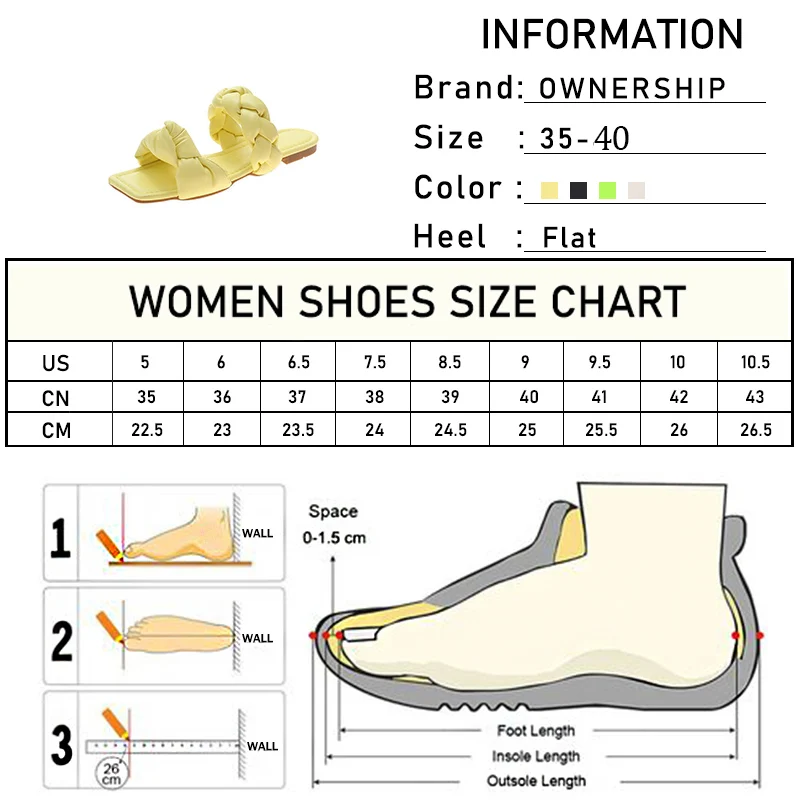 

WomenWeave Bowtie Slippers Women's Square Toe Casual Flats 2021 Ladies Summer Beach Slides Footwear Female Leisure Shoes