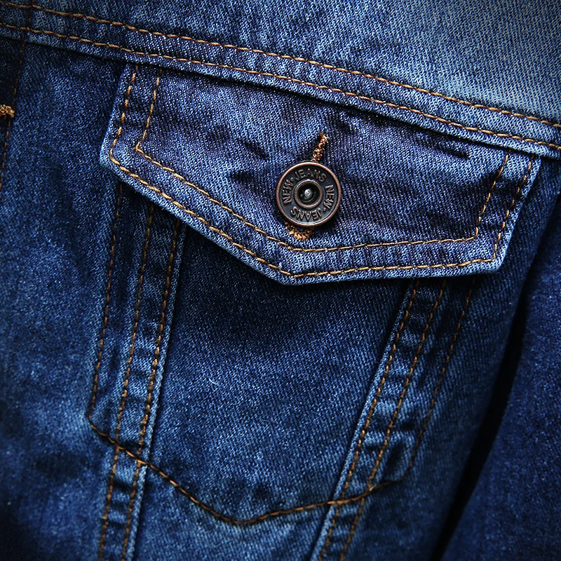 

2020 Men Light Blue Denim Jackets Holes Jean Jackets Streetwear Casual Denim Coats Men Cotton Outwear Slim Denim Jackets 5XL