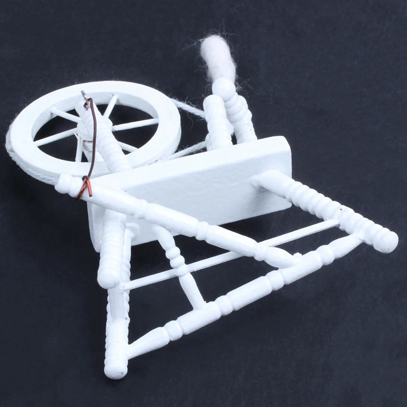 1:12 весы Кукольный дом миниатюрная ручная наматывающая машина деревянная прялка