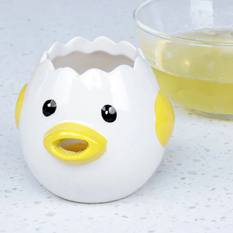 Кухонные инструменты сепаратор яиц белого цвета керамический Цыпленок