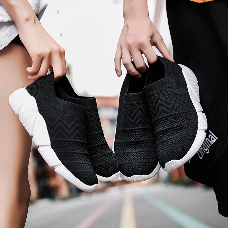 

Spring New Men's And Women's Trend Sports Running Shoes Korean Version Of Comfortable Lazy Light Breathable Socks Shoes35-45