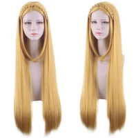 anime 80cm long zelda elizabeth smith princess zelda heat resistant hair cosplay costume wigs