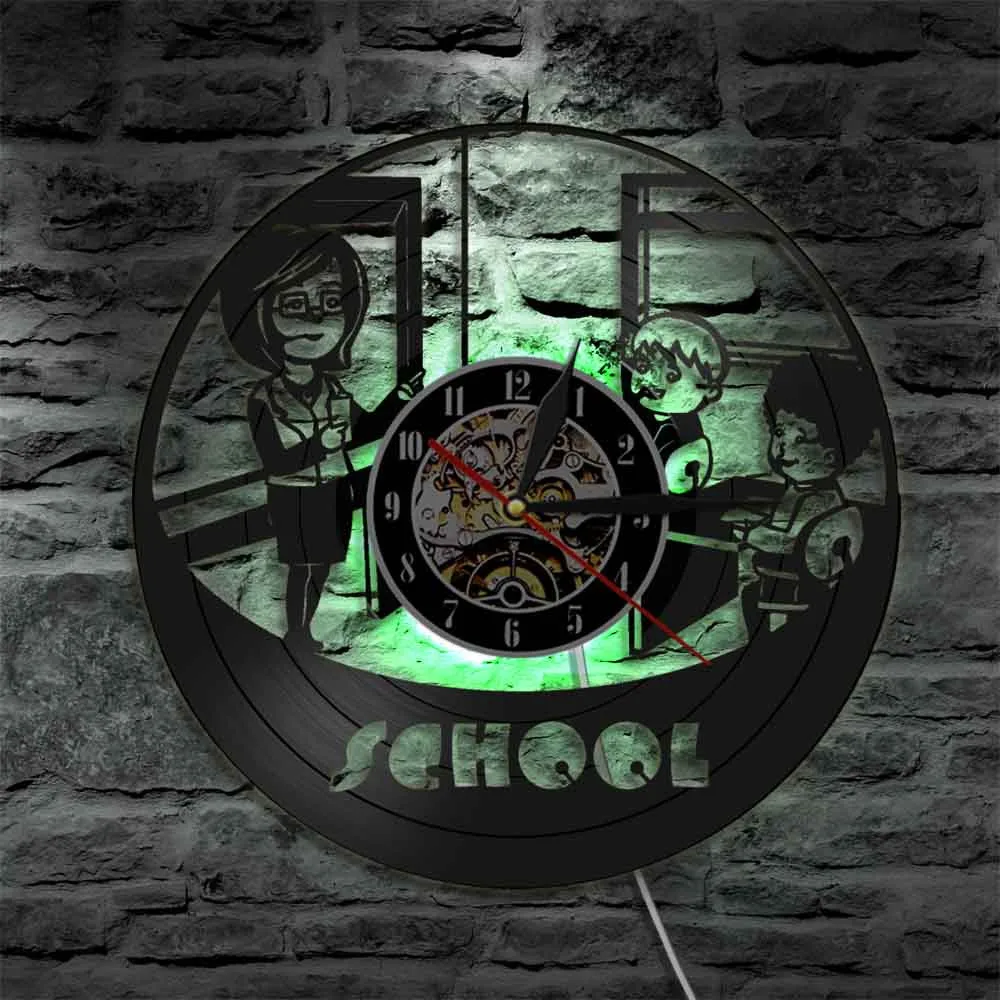 Часы настенные виниловые для учителей и студентов | Дом сад