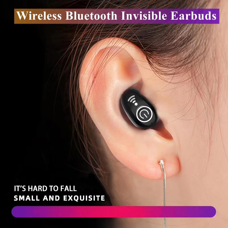 

S650 Mini Bluetooth- Earphone Wireless In-Ear Invisible Earbuds Handsfree Headset Stereo Headset TWS Earbud With Microphone