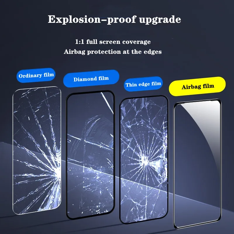 Подушка безопасности для полное покрытие защитное стекло на IPhone Xr Xs Max SE2020 X 8 7 6 S