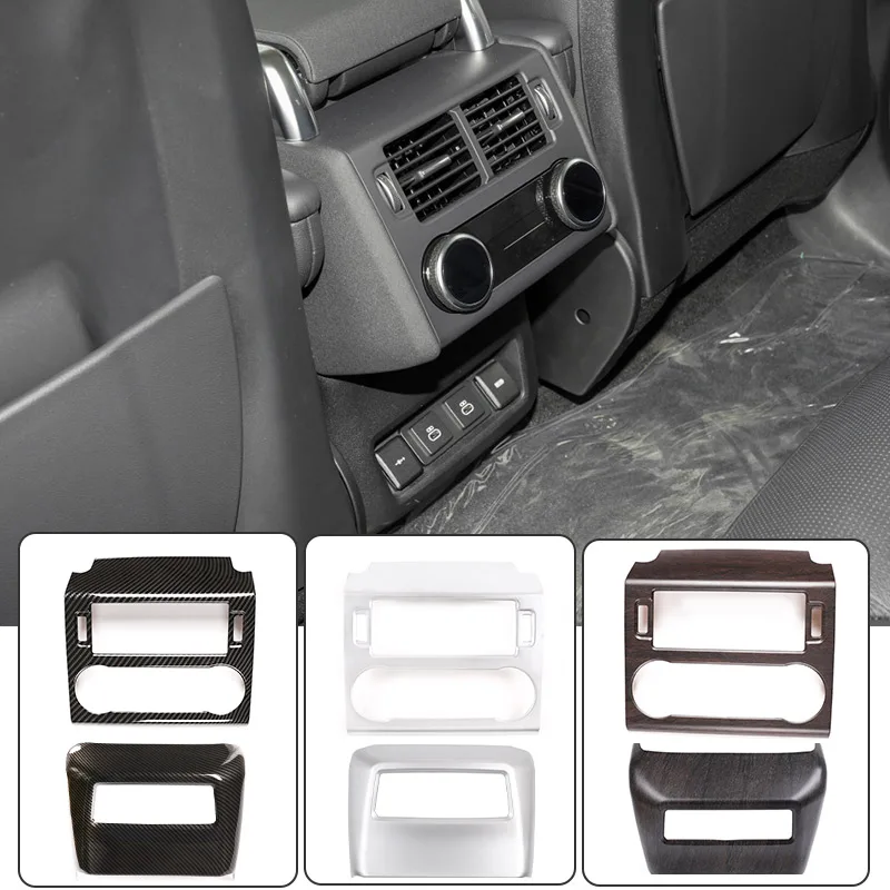 

Для Land Rover Discovery 5 2021-2022 ABS углеродное волокно/серебряные автомобильные аксессуары задняя выхлопная решетка декоративная рамка Автомобильны...