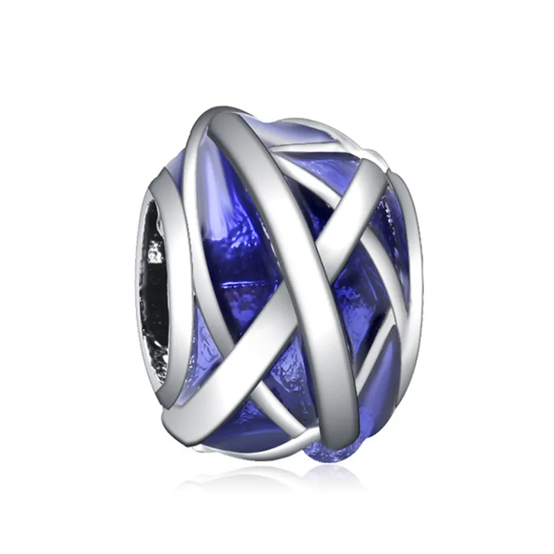 

1 шт. новый милый синий подвеска DIY бусины подходят для оригинального браслета Pandora Шарм Дамы Ювелирные изделия Подарки