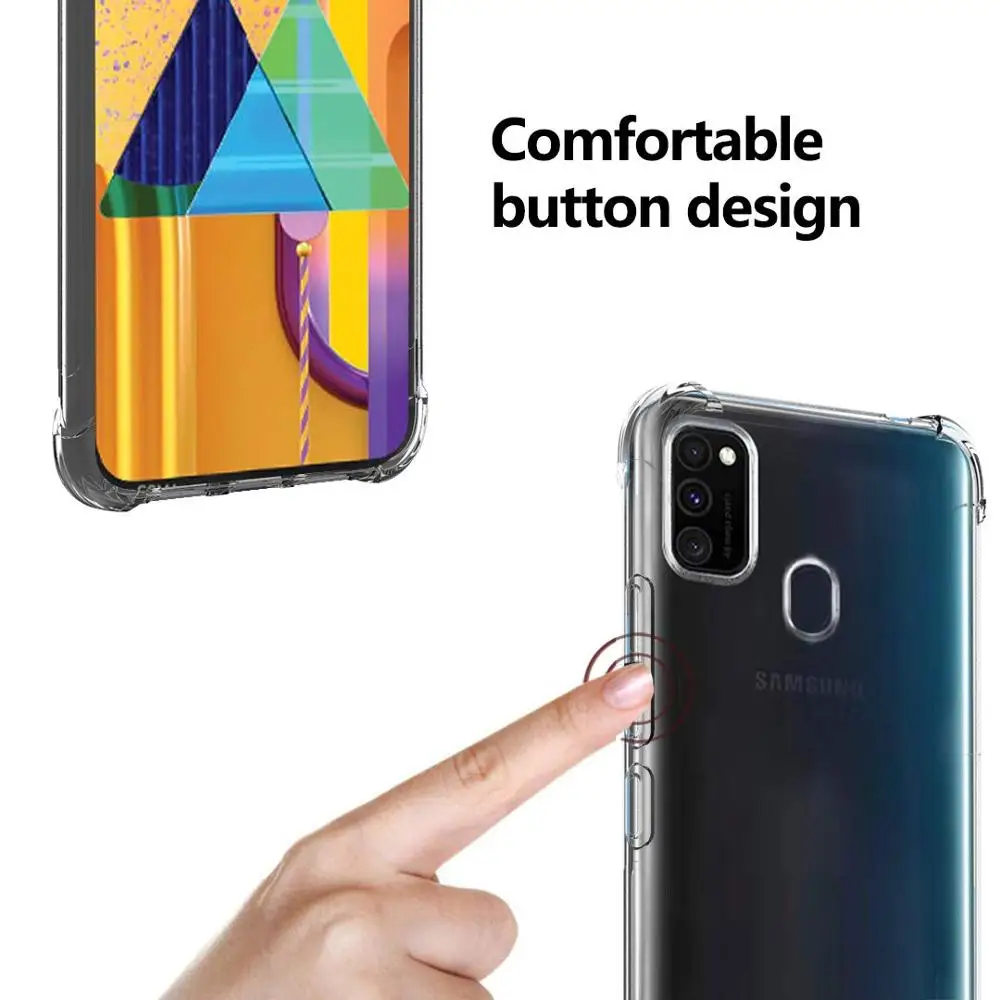 Прозрачный силиконовый чехол для samsung Galaxy M30s Reiforced Conrer бампер M30 защитный телефона