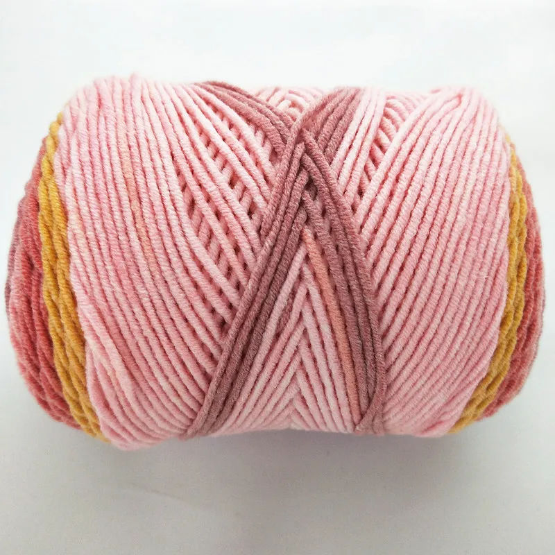 Радужная хлопковая пряжа для вязания крючком 2 шт. * 100 г модная вязальная Подушка 5