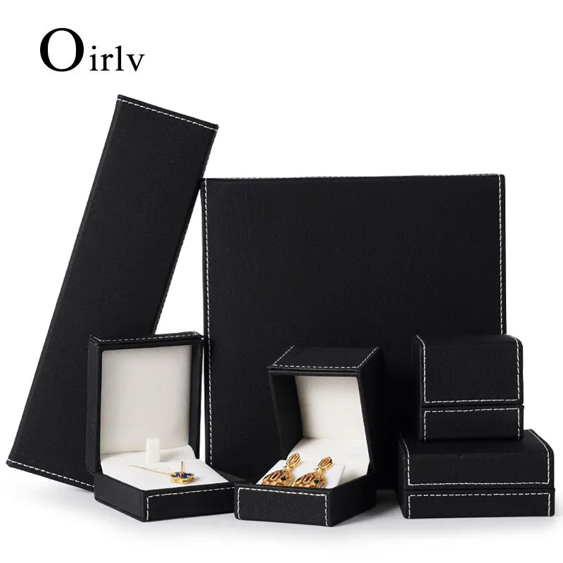 

Oirlv Black Ring Box Stud Earrings Box Necklace Box Bracelet Box Jewelry Set Box Jewelry Display Box Jewelry Organizer Holder